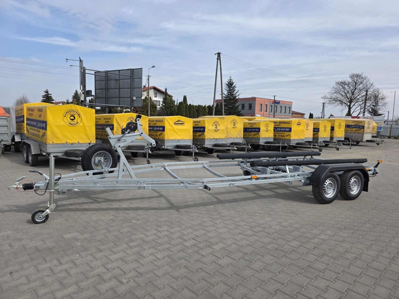 Przyczepa Podłodziowa PC2/680-2700 Płoza 330 cm + 3 denne rolki - Kamczepka