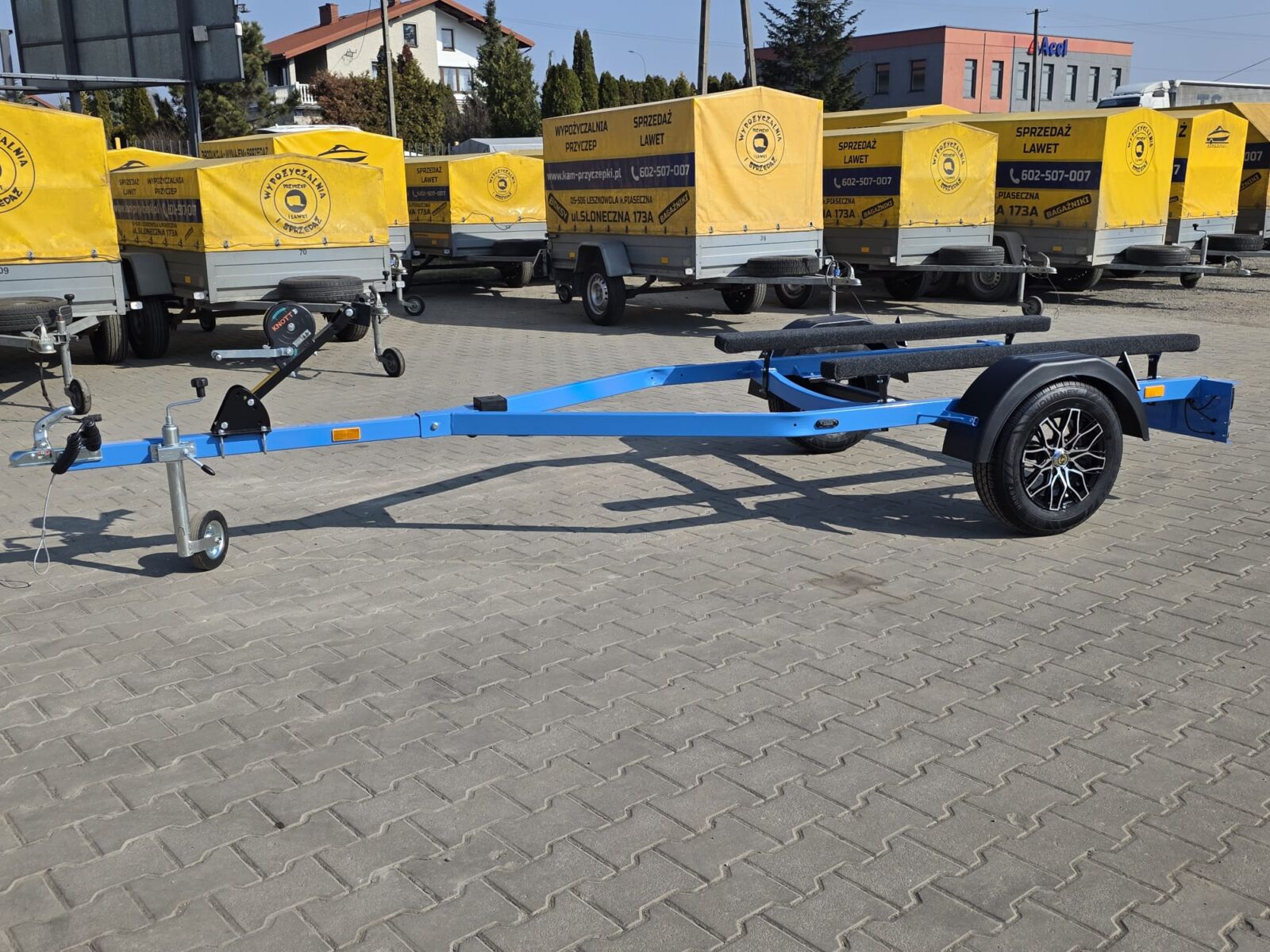 Przyczepa pod Skuter PL1/1S-750_K13 Niebieska Połysk - Kamczepka