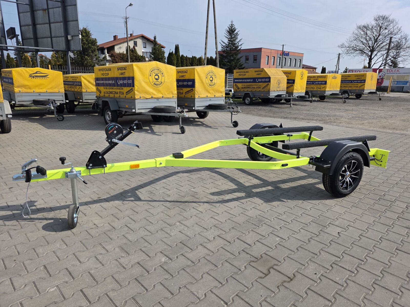 Przyczepa pod Skuter PL1/1S-750_K13 PODESTY SELEDYN - Kamczepka