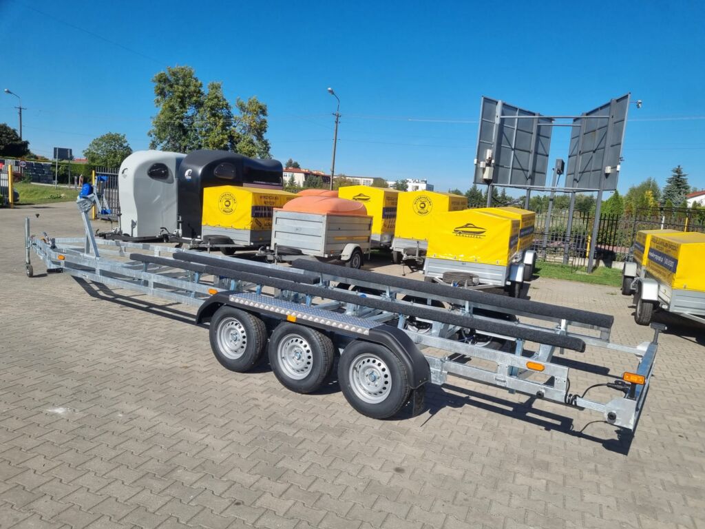 Przyczepa Podłodziowa PC3/880-3500 PŁOZOWA 4 x płoza + 5 szt Rolek  Dennych