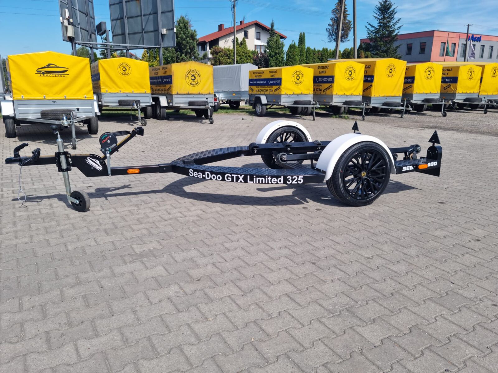 Pod Skuter KamCastom Felgi 18 Biały Błotnik, Obniżona VIP CZARNA  Sea-Doo z oklejeniem